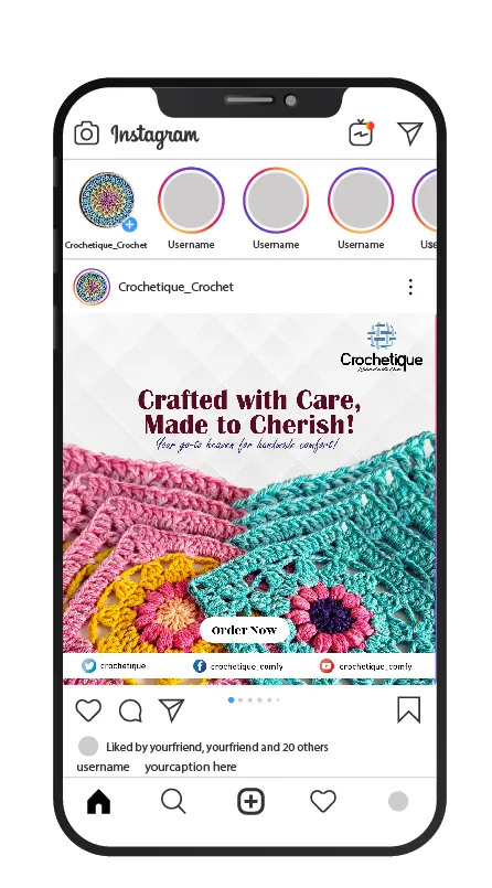 Crochetique: crafted into a complete identity. — project view 15 of 19
