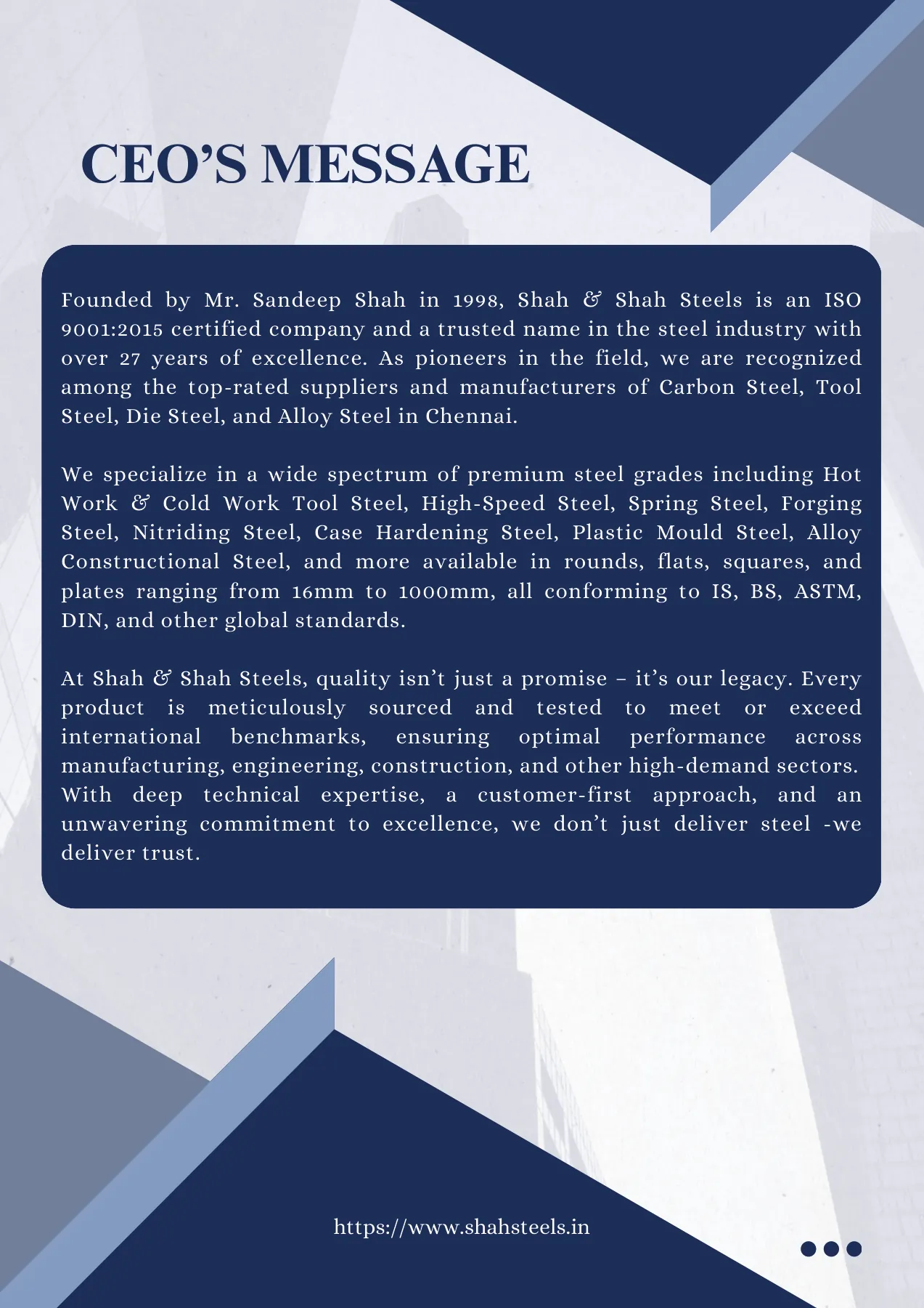 Shah & Shah Steels: clear information, built to last. — project view 4 of 16